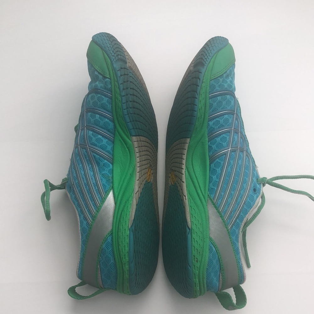 Merrell performance sneakers in blue and green with pull tabs - Picture 2 of 8